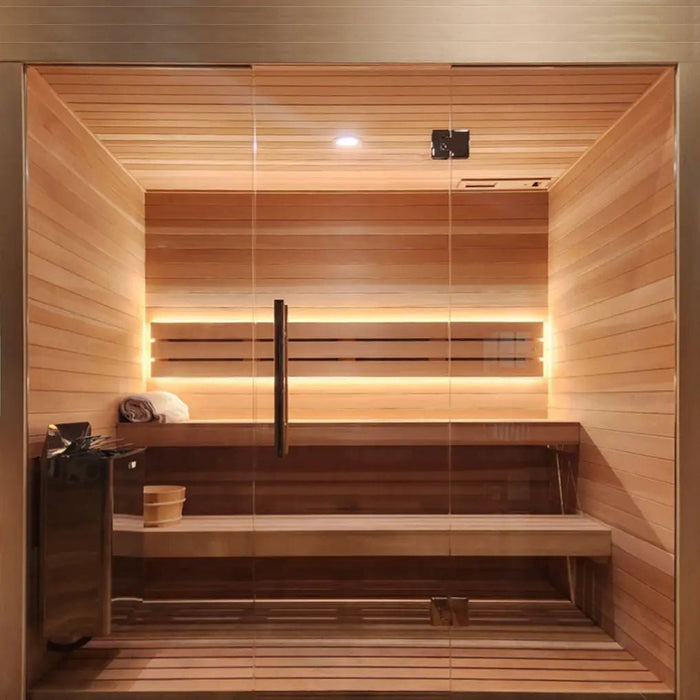 Custom Indoor Sauna Room - 4' x 6' x 8' - Finnish Sauna Builders - West Coast Saunas - sku-47774268162289