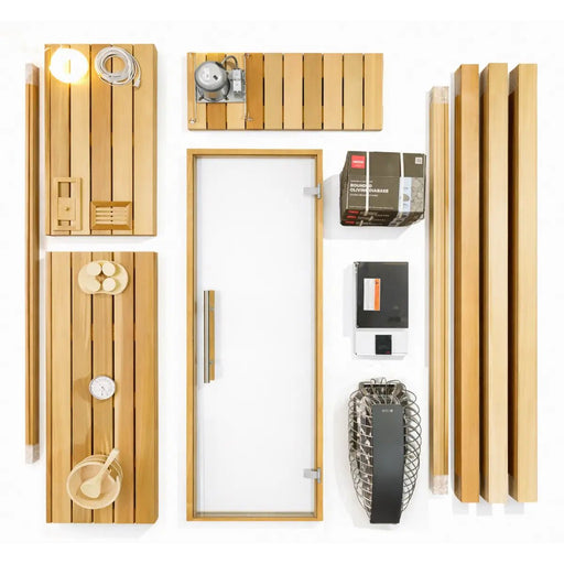 Custom Indoor Sauna Room - 5' x 5' x 8' - Finnish Sauna Builders - West Coast Saunas - sku-47774324588785