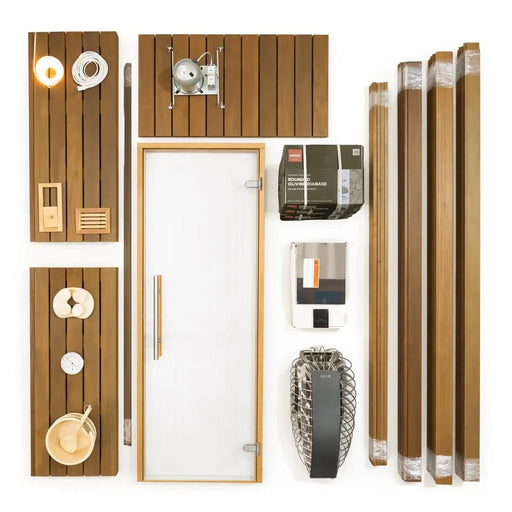 Custom Indoor Sauna Room - 5' x 5' x 8' - Finnish Sauna Builders - West Coast Saunas - sku-47774325506289