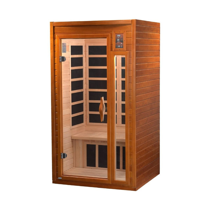 Dynamic Barcelona Elite 1-2-person Ultra Low EMF FAR Infrared Sauna in Canadian Hemlock - West Coast Saunas - DYN-6106-01 Elite