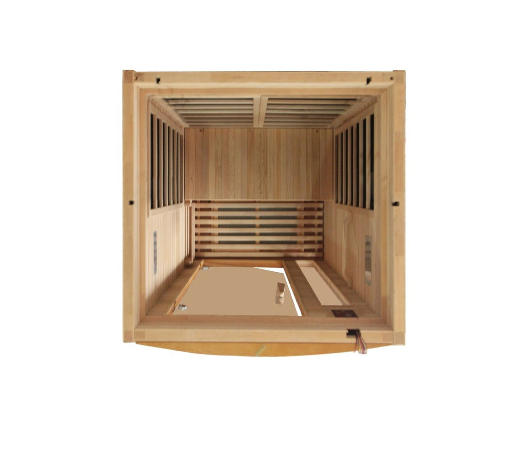 Dynamic Barcelona Elite 1-2-person Ultra Low EMF FAR Infrared Sauna in Canadian Hemlock - West Coast Saunas - DYN-6106-01 Elite