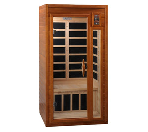 Dynamic Barcelona Elite 1-2-person Ultra Low EMF FAR Infrared Sauna in Canadian Hemlock - West Coast Saunas - DYN-6106-01 Elite