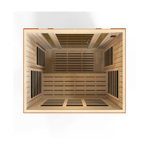 Dynamic Bellagio 3-person Low EMF FAR Infrared Dry Sauna - West Coast Saunas - DYN-6306-02