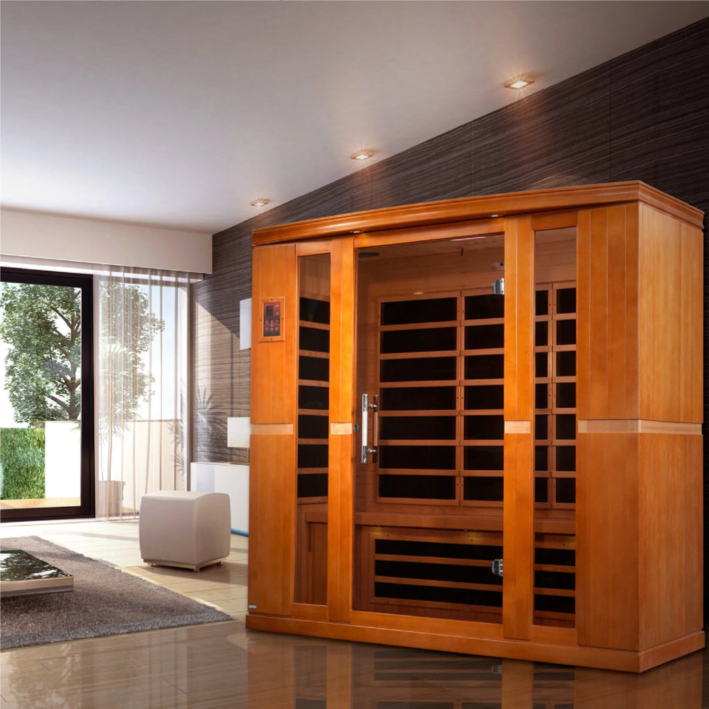 Dynamic Bergamo Elite 4 - person Ultra Low EMF FAR Infrared Sauna DYN - 6440 - 01 Elite - West Coast Saunas - DYN-6440-01 Elite
