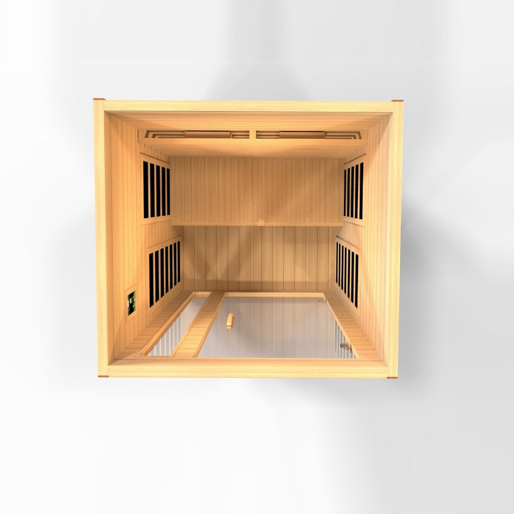 Dynamic Cardoba 2 Person Full Spectrum Near Zero EMF FAR Infrared Dry Sauna DYN-6203-02 FS - West Coast Saunas - DYN-6203-02 FS