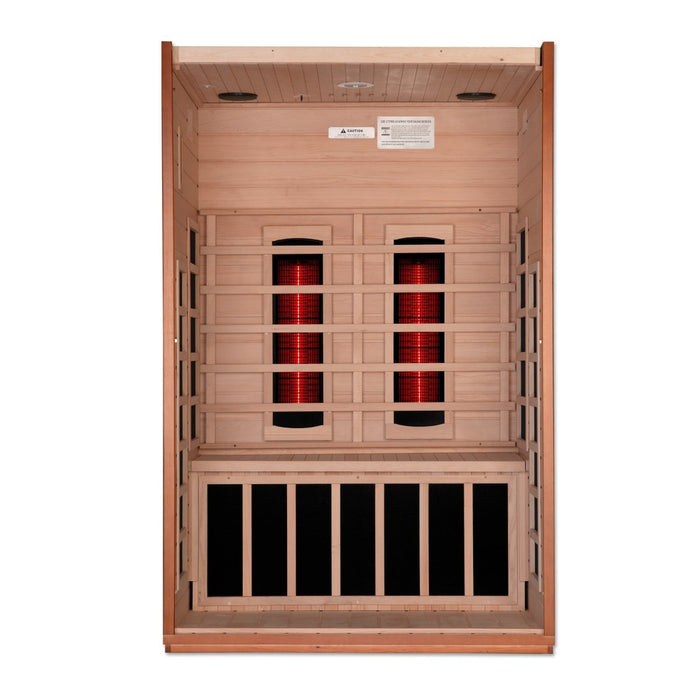 Dynamic Cardoba 2 Person Full Spectrum Near Zero EMF FAR Infrared Dry Sauna DYN-6203-02 FS - West Coast Saunas - DYN-6203-02 FS
