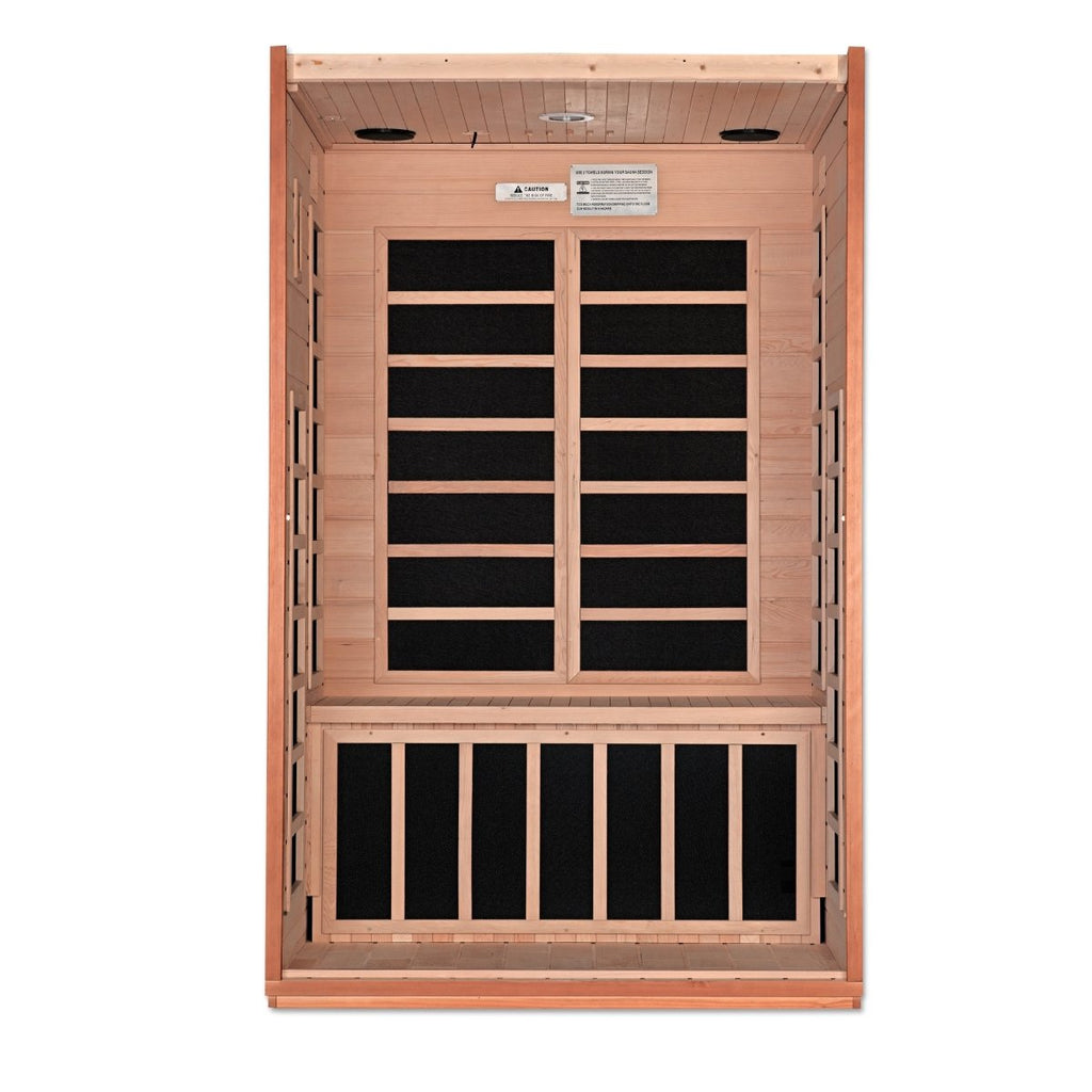 Dynamic Cardoba 2-person Low EMF FAR Infrared Dry Sauna - West Coast Saunas - DYN-6203-01