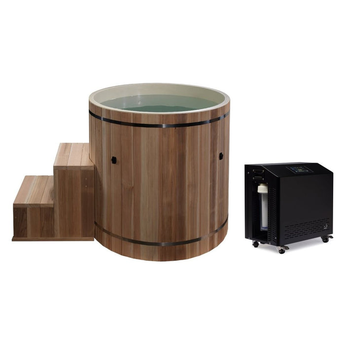 Dynamic Cold Therapy Plastic Barrel with Pacific Cedar - West Coast Saunas - DCT‐B‐042‐PLPC