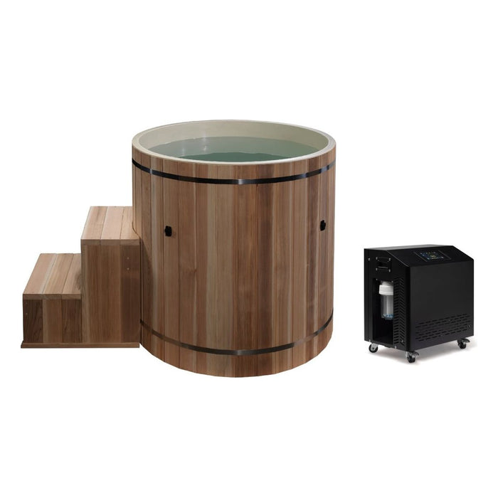 Dynamic Cold Therapy Plastic Barrel with Pacific Cedar - West Coast Saunas - DCT‐B‐042‐PLPC