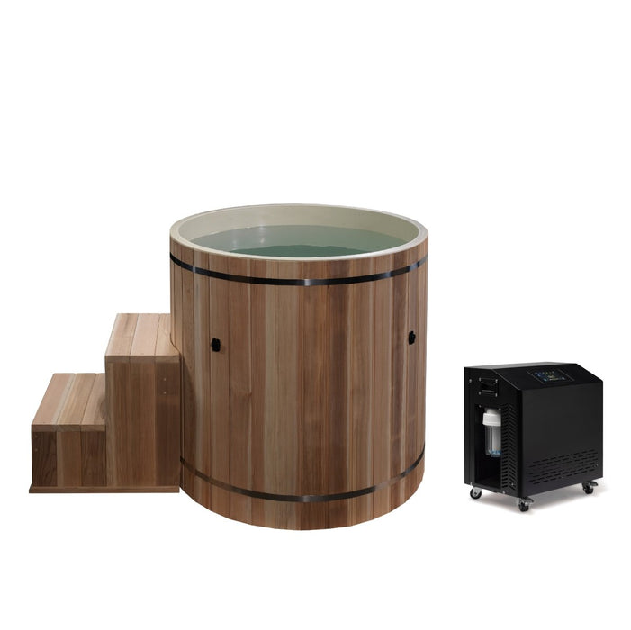 Dynamic Cold Therapy Plastic Barrel with Pacific Cedar - West Coast Saunas - DCT‐B‐042‐PLPC
