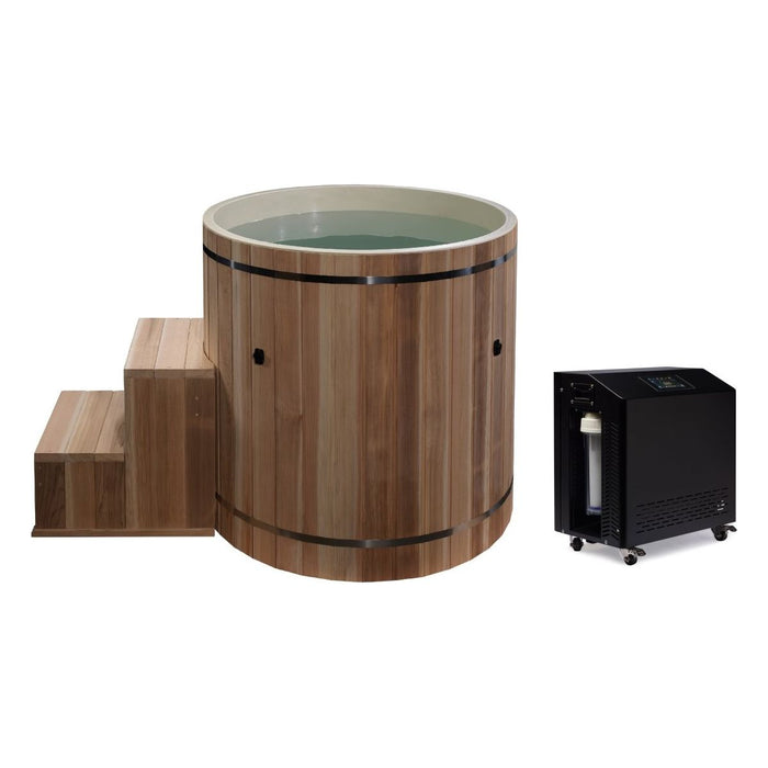 Dynamic Cold Therapy Plastic Barrel with Pacific Cedar - West Coast Saunas - DCT‐B‐042‐PLPC