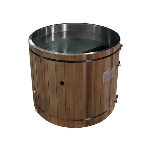 Dynamic Cold Therapy Stainless Steel Plunge Tub with Pacific Cedar - West Coast Saunas - DCT‐B‐042‐SSPC