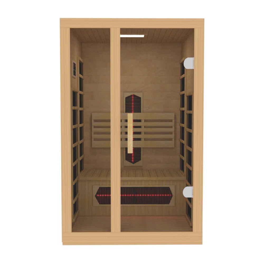 Dynamic Gracia 1 - 2 Person Full Spectrum Near Zero EMF FAR IR Sauna DYN - 6119 - 03 FS - West Coast Saunas - DYN-6119-03 FS