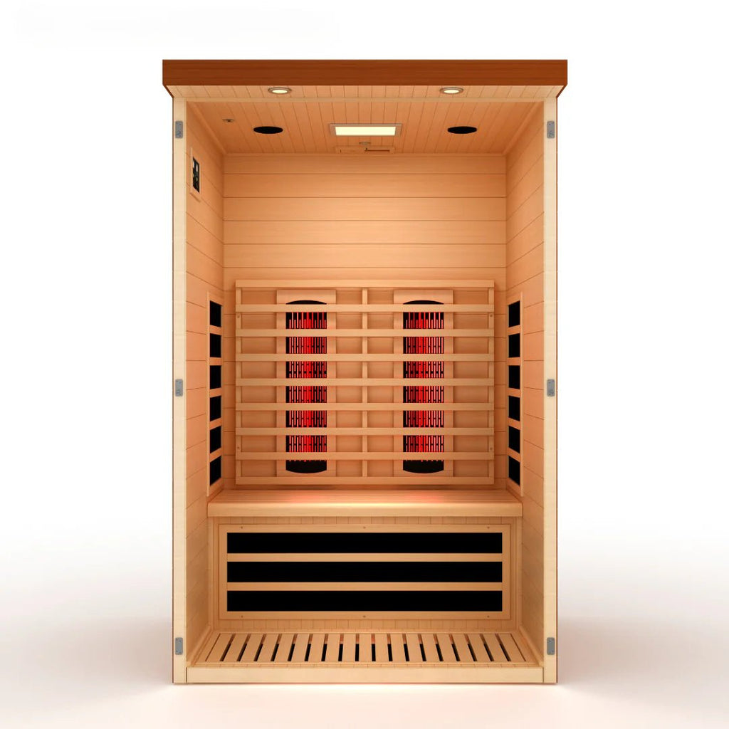 Dynamic Llumeneres 2 Person Full Spectrum Nero Zero EMF FAR IR Sauna DYN - 6215 - 03 FS - West Coast Saunas - DYN-6215-03 FS