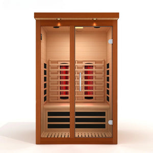 Dynamic Llumeneres 2 Person Full Spectrum Nero Zero EMF FAR IR Sauna DYN - 6215 - 03 FS - West Coast Saunas - DYN-6215-03 FS