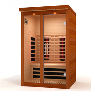 Dynamic Llumeneres 2 Person Full Spectrum Nero Zero EMF FAR IR Sauna DYN - 6215 - 03 FS - West Coast Saunas - DYN-6215-03 FS