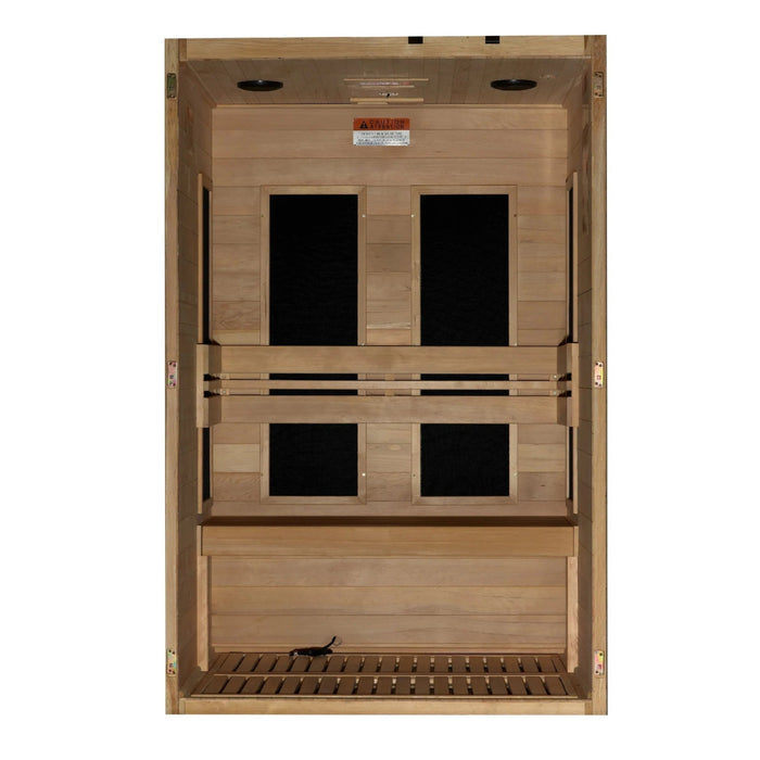 Dynamic Lucca 2 - person Low EMF (Between 5 - 10MG) FAR Infrared Sauna (Canadian Hemlock) DYN - 6215 - 05 - West Coast Saunas - DYN - 6215 - 05
