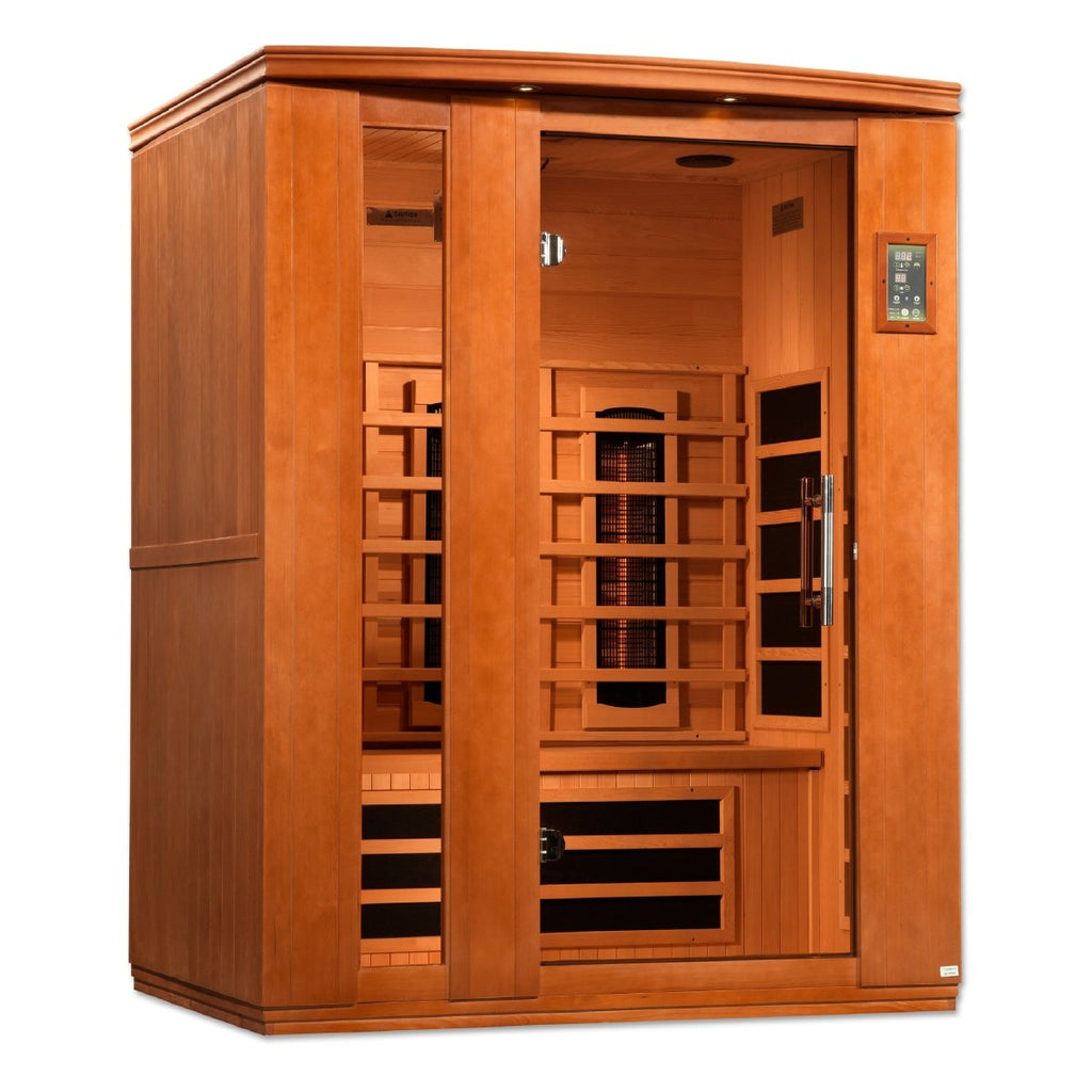 Dynamic Lugano 3 Person Full Spectrum Near Zero EMF FAR Infrared Dry Sauna DYN-6336-03 FS - West Coast Saunas - DYN-6336-03 FS