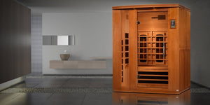 Dynamic Lugano 3 Person Full Spectrum Near Zero EMF FAR Infrared Dry Sauna DYN-6336-03 FS - West Coast Saunas - DYN-6336-03 FS