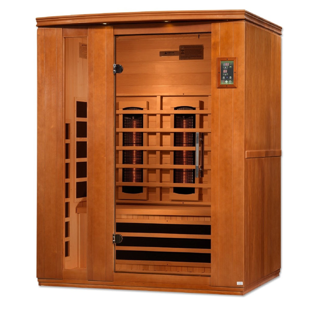 Dynamic Lugano 3 Person Full Spectrum Near Zero EMF FAR Infrared Dry Sauna DYN-6336-03 FS - West Coast Saunas - DYN-6336-03 FS