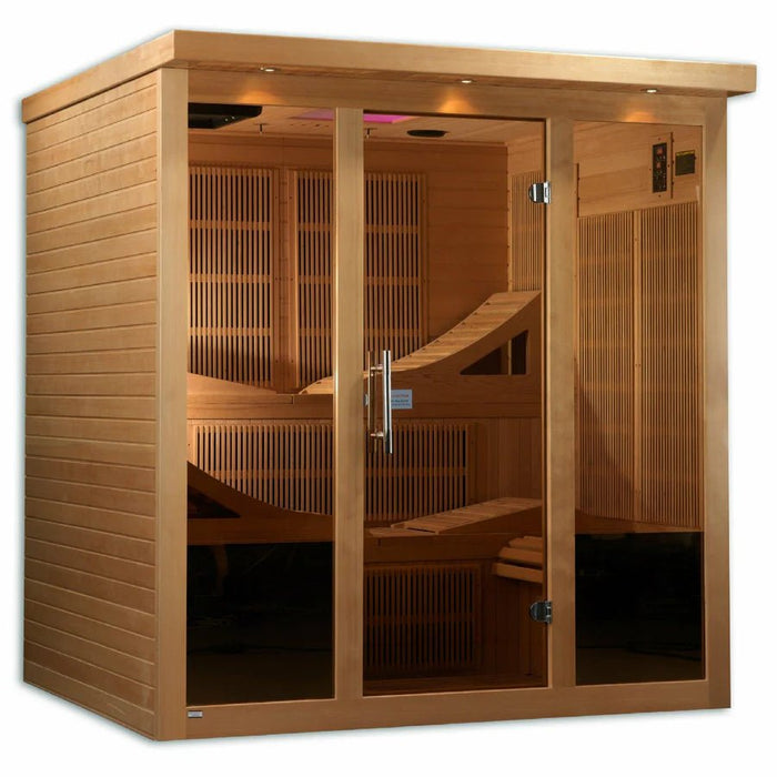Dynamic Monaco Elite 6 Person Ultra Low EMF FAR Infrared Dry Sauna DYN - 6996 - 01 Elite - West Coast Saunas - DYN - 6996 - 01 Elite