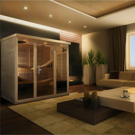 Dynamic Monaco Elite 6 Person Ultra Low EMF FAR Infrared Dry Sauna DYN - 6996 - 01 Elite - West Coast Saunas - DYN - 6996 - 01 Elite