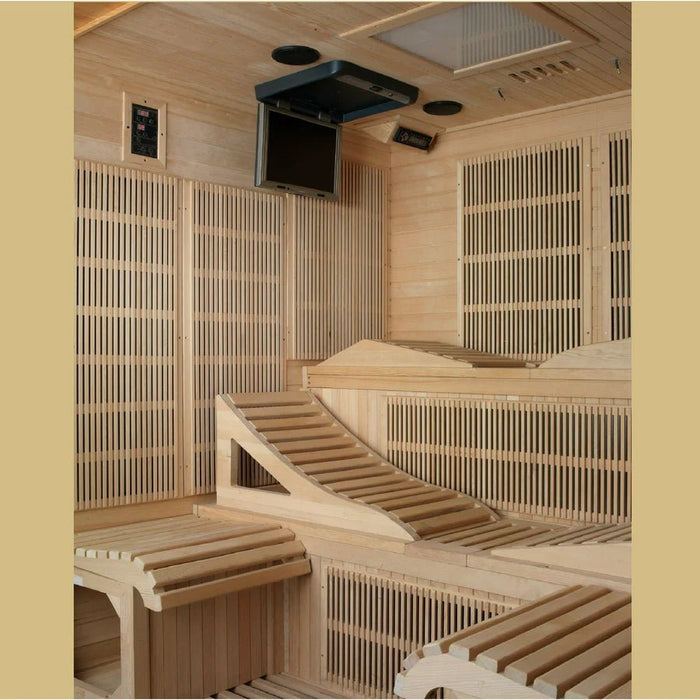 Dynamic Monaco Elite 6 Person Ultra Low EMF FAR Infrared Dry Sauna DYN - 6996 - 01 Elite - West Coast Saunas - DYN - 6996 - 01 Elite