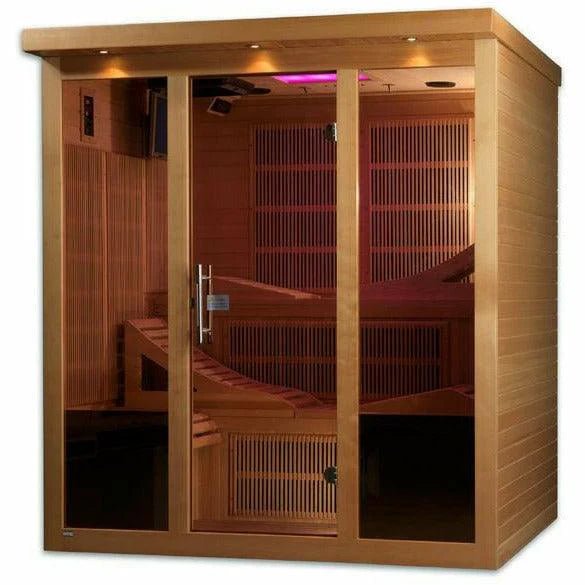 Dynamic Monaco Elite 6 Person Ultra Low EMF FAR Infrared Dry Sauna DYN - 6996 - 01 Elite - West Coast Saunas - DYN - 6996 - 01 Elite