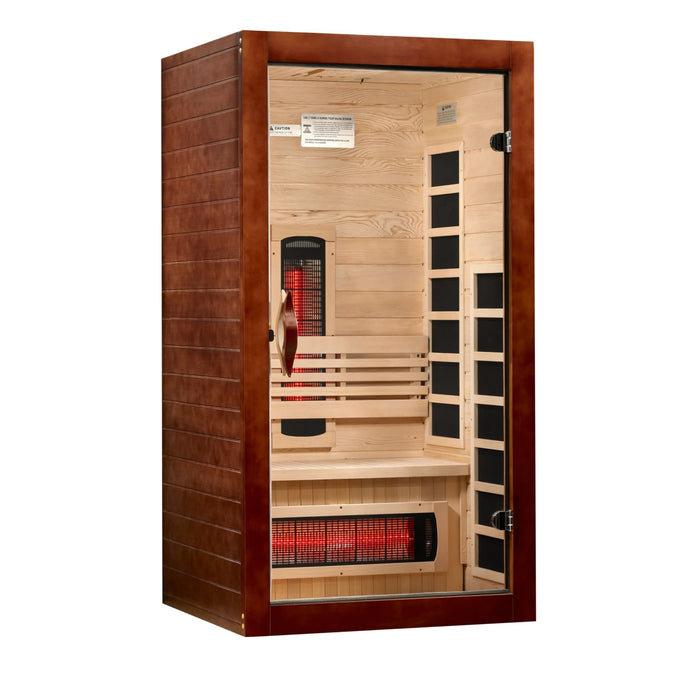 Dynamic Santorini 1 - 2 Person Full Spectrum Near Zero EMF FAR IR Sauna DYN - 6009 - 03 FS - West Coast Saunas - DYN-6009-03 FS