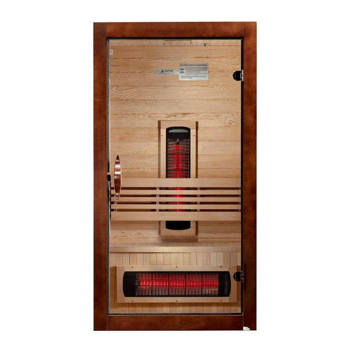 Dynamic Santorini 1 - 2 Person Full Spectrum Near Zero EMF FAR IR Sauna DYN - 6009 - 03 FS - West Coast Saunas - DYN-6009-03 FS