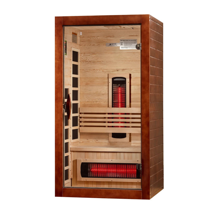 Dynamic Santorini 1 - 2 Person Full Spectrum Near Zero EMF FAR IR Sauna DYN - 6009 - 03 FS - West Coast Saunas - DYN-6009-03 FS