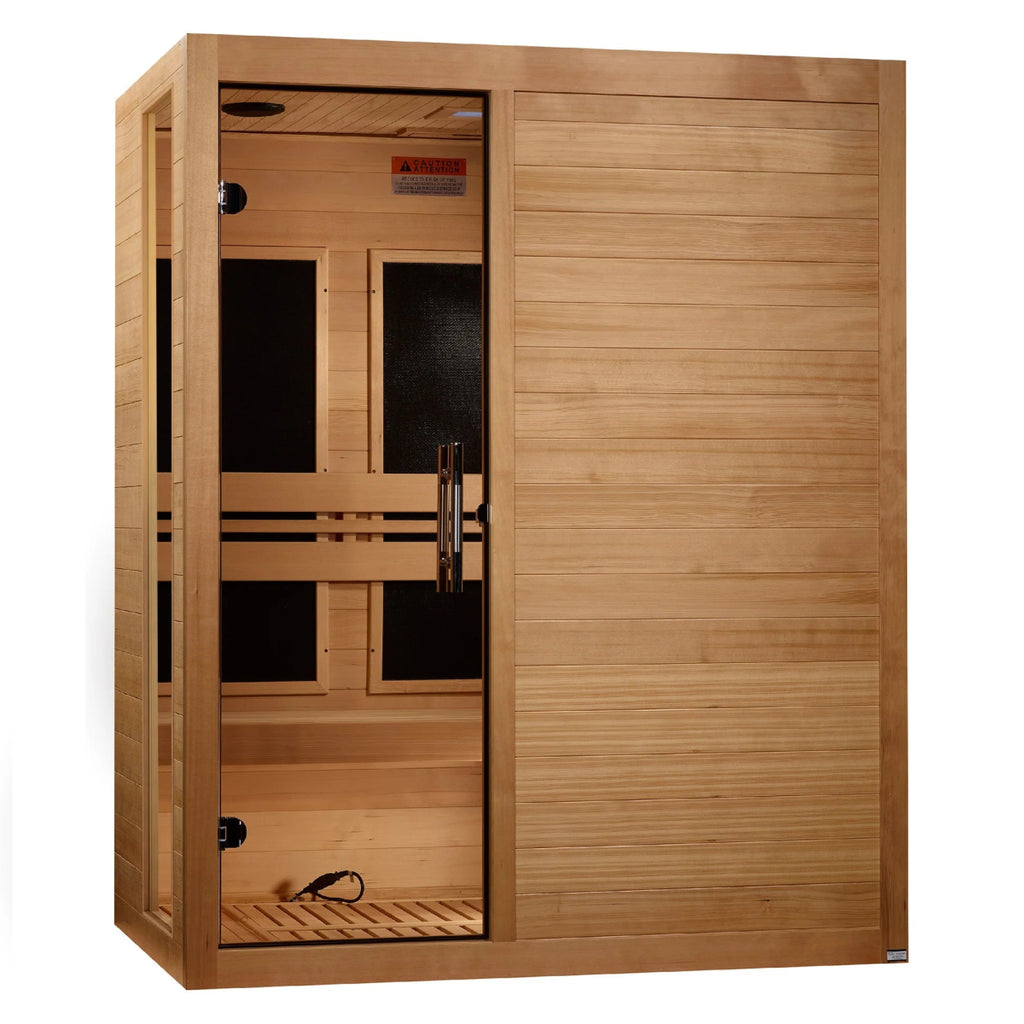 Dynamic Toscana 3 - person Low EMF (Between 5 - 10MG) FAR Infrared Sauna (Canadian Hemlock) DYN - 6315 - 05 - West Coast Saunas - DYN - 6315 - 05