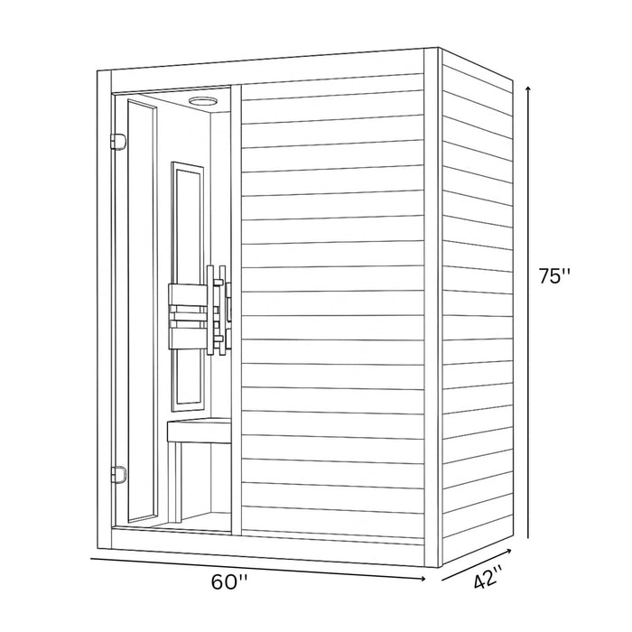Dynamic Toscana 3 - person Low EMF (Between 5 - 10MG) FAR Infrared Sauna (Canadian Hemlock) DYN - 6315 - 05 - West Coast Saunas - DYN - 6315 - 05