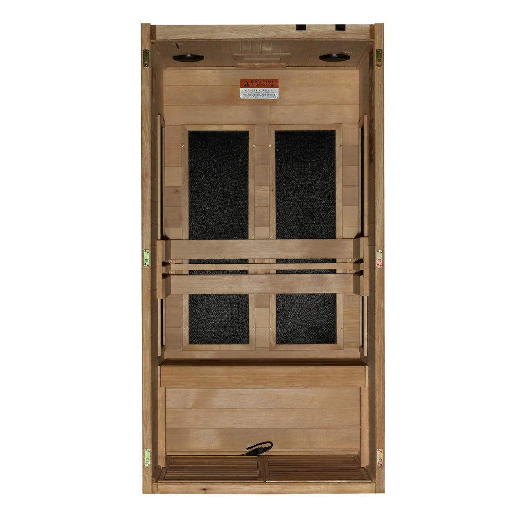 Dynamic Veneto 1 - 2 Person Low EMF Infrared Sauna DYN - 6115 - 05 - West Coast Saunas - DYN - 6115 - 05