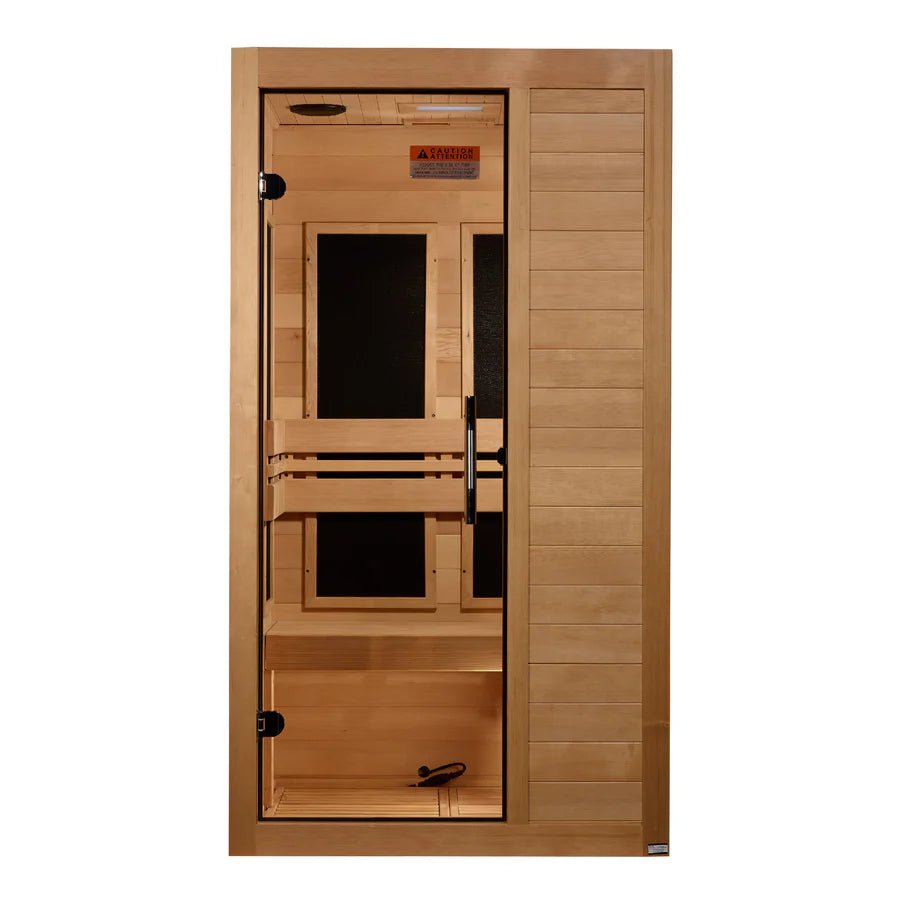 Dynamic Veneto Elite 1 - 2 - person Ultra Low EMF FAR Infrared Sauna Sauna DYN - 6115 - 05 Elite - West Coast Saunas - DYN - 6115 - 05 Elite