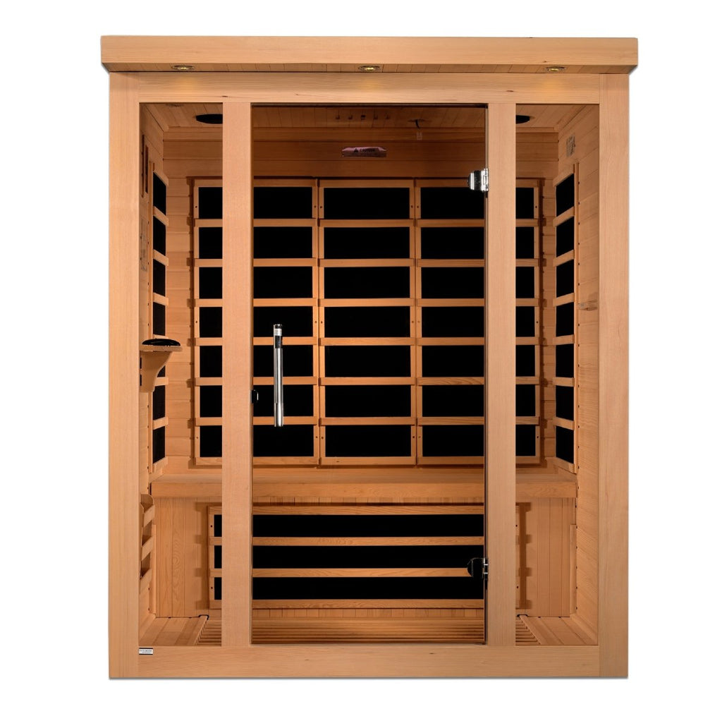 Dynamic Vila 3-person Ultra Low EMF (Under 3MG) FAR Infrared Dry Sauna - West Coast Saunas - DYN-6315-02 Elite