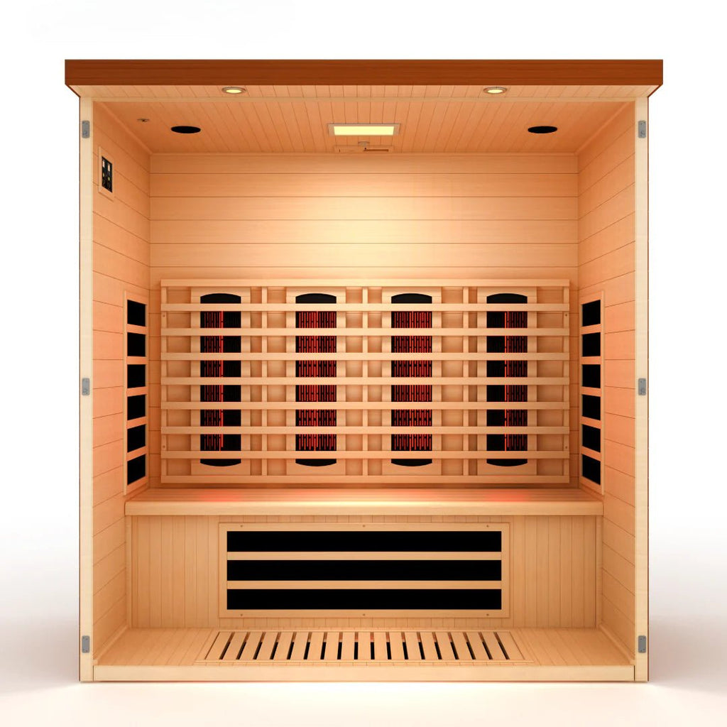 Dynamic Vila Grande 4 Person Full Spectrum Nero Zero EMF FAR IR Sauna DYN - 6415 - 03 FS - West Coast Saunas - DYN-6415-03 FS