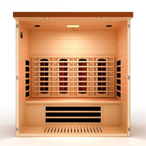 Dynamic Vila Grande 4 Person Full Spectrum Nero Zero EMF FAR IR Sauna DYN - 6415 - 03 FS - West Coast Saunas - DYN-6415-03 FS