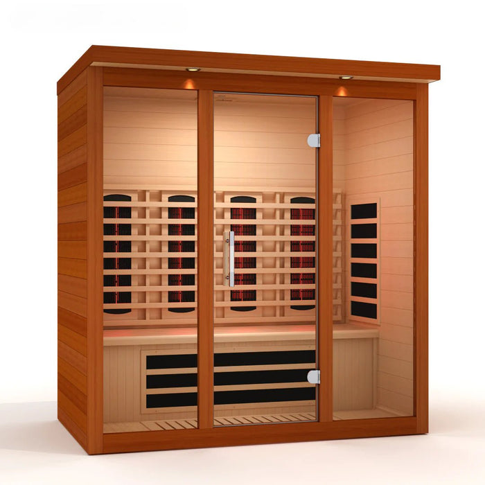 Dynamic Vila Grande 4 Person Full Spectrum Nero Zero EMF FAR IR Sauna DYN - 6415 - 03 FS - West Coast Saunas - DYN-6415-03 FS