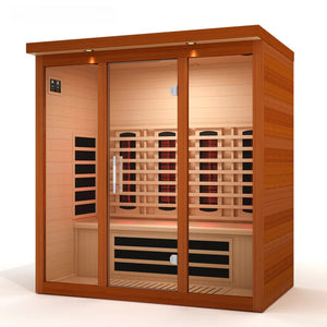Dynamic Vila Grande 4 Person Full Spectrum Nero Zero EMF FAR IR Sauna DYN - 6415 - 03 FS - West Coast Saunas - DYN-6415-03 FS