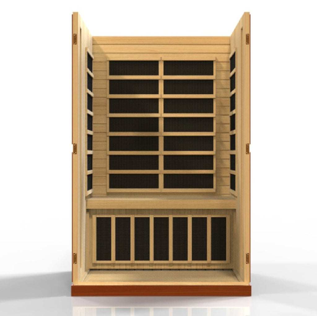 Dynamic Vittoria 2-person Low EMF FAR Infrared Dry Sauna (Canadian Hemlock) - West Coast Saunas - DYN-6220-01