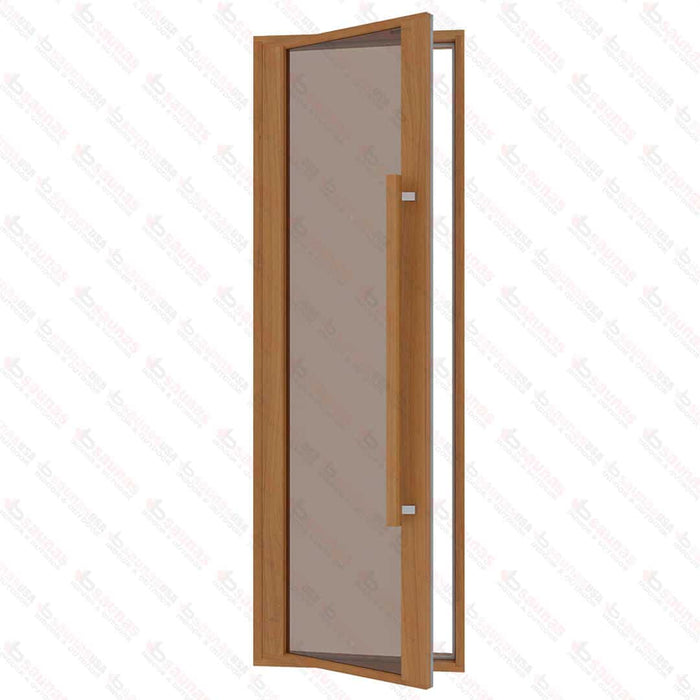 Etna Thermal Aspen Wood Framed Door, Bronze Glass, 690×2100 mm (27 1/8″ x 82 3/4″) - West Coast Saunas - BSAUNAETABGDR