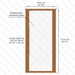 Etna Thermal Aspen Wood Framed Door, Clear Glass, 1000×2100 mm (39 3/8″ x 82 3/4″) - West Coast Saunas - BSAUNAETACG2DR