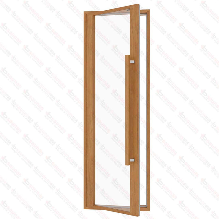 Etna Thermal Aspen Wood Framed Door, Clear Glass, 690×2100 mm (27 1/8″ x 82 3/4″) - West Coast Saunas - BSAUNAETACGDR