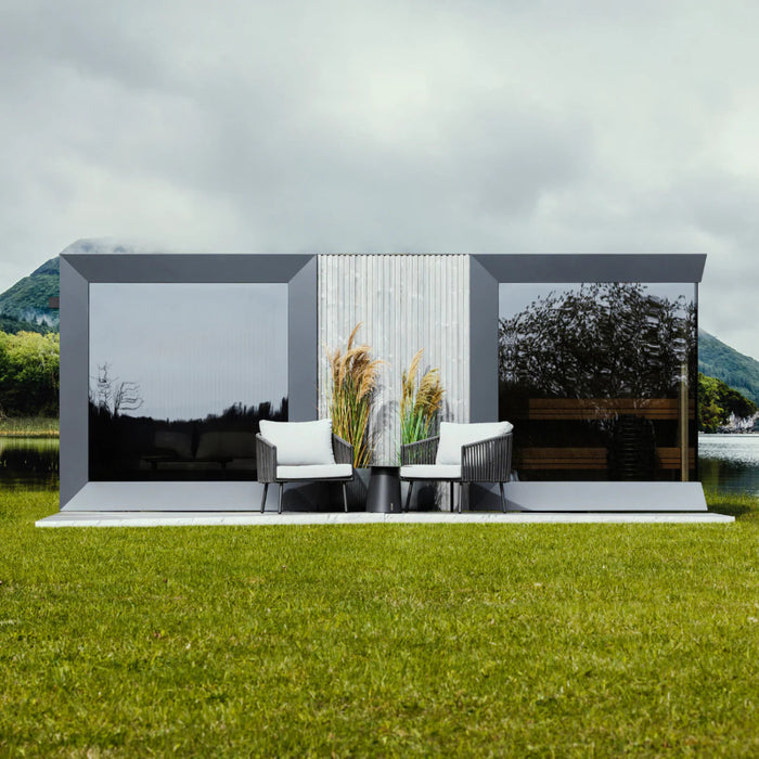 Genevas St Moritz 5 Person Outdoor Sauna with Shower Room Pre - Assembled - West Coast Saunas - GENSTM1