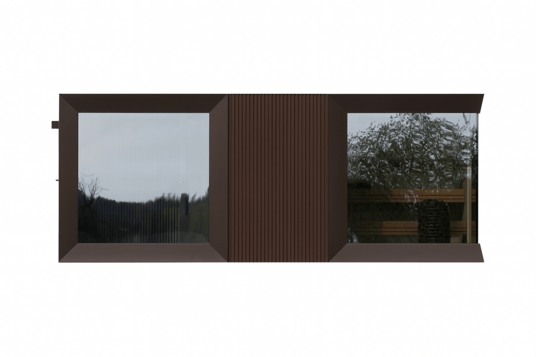 Genevas St Moritz 5 Person Outdoor Sauna with Shower Room Pre - Assembled - West Coast Saunas - GENSTM49