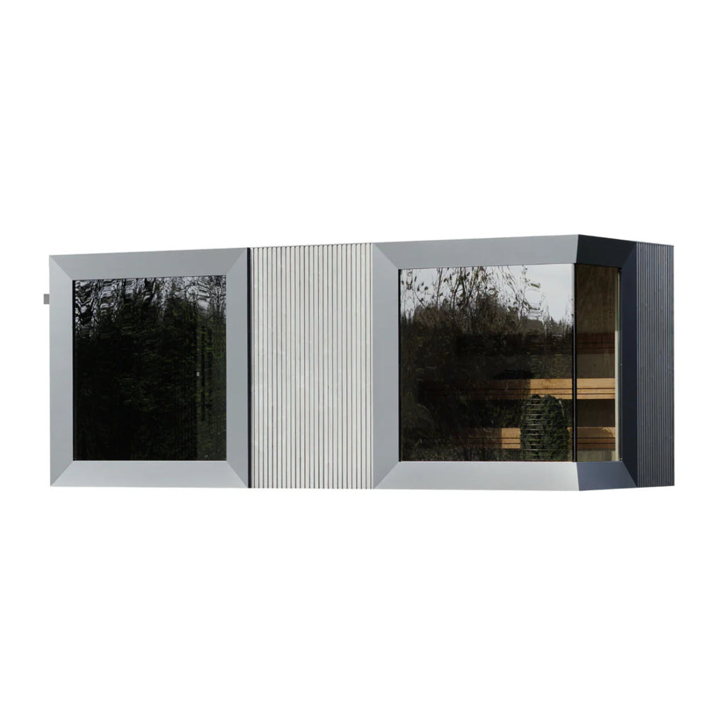 Genevas St Moritz 5 Person Outdoor Sauna with Shower Room Pre - Assembled - West Coast Saunas - GENSTM1