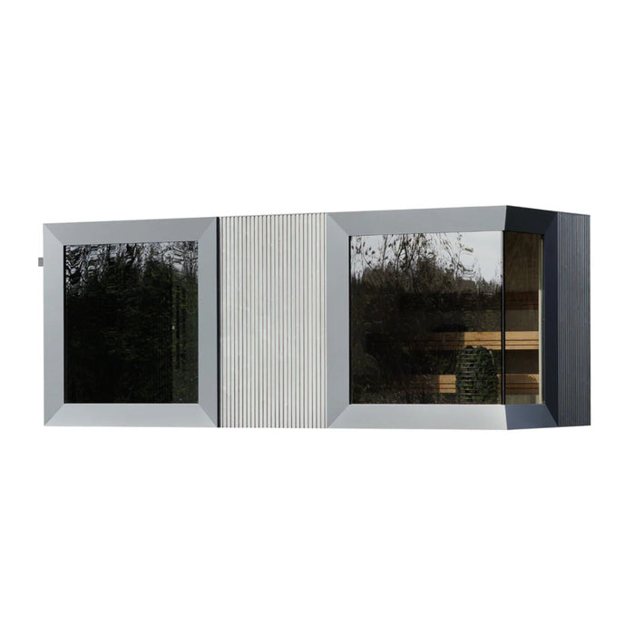 Genevas St Moritz 5 Person Outdoor Sauna with Shower Room Pre - Assembled - West Coast Saunas - GENSTM1
