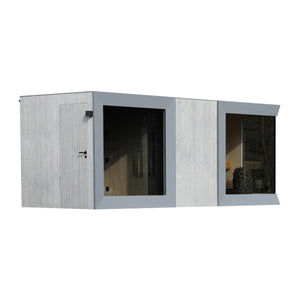 Genevas St Moritz 5 Person Outdoor Sauna with Shower Room Pre - Assembled - West Coast Saunas - GENSTM1