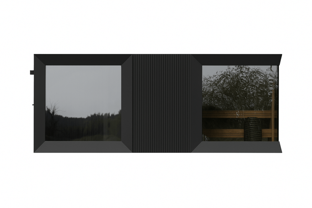 Genevas St Moritz 5 Person Outdoor Sauna with Shower Room Pre - Assembled - West Coast Saunas - GENSTM73